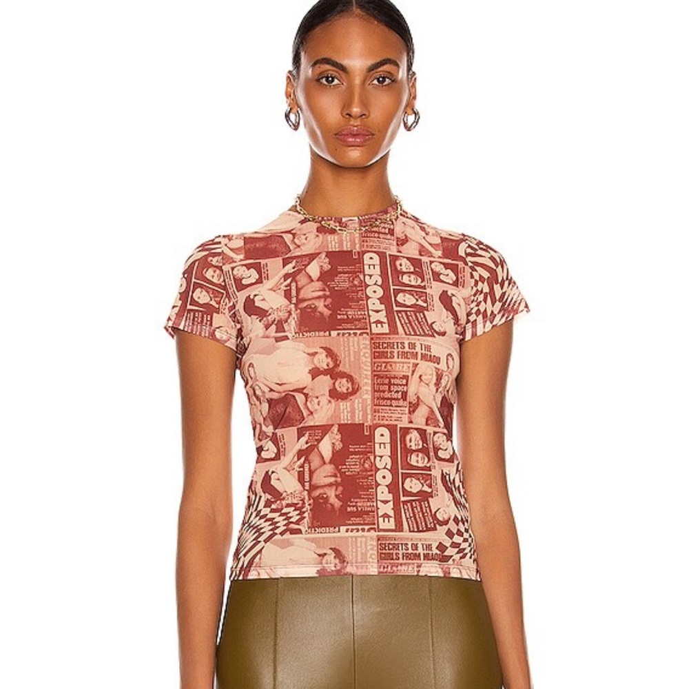 Miaou Mini Tee in Wanted Red